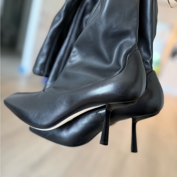 New Jimmy Choo Mire Square-Toe Thigh-High Leather Boots 38.5 $1,695 - Picture 14 of 15